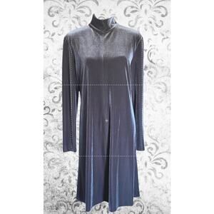 Quiet Luxury Linda Allard EllenTracy Womens 14 Sable Brown Normcore Velvet Dress